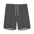 Hexagon Geometric Pattern Print Men's Athletic Shorts