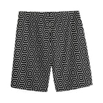 Hexagon Geometric Pattern Print Men's Sports Shorts