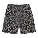 Hexagon Geometric Pattern Print Men's Swim Trunks