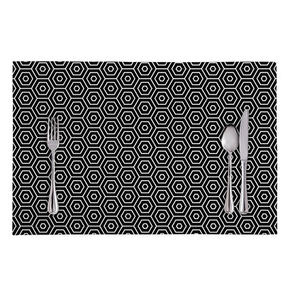 Hexagon Geometric Pattern Print Placemat