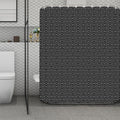 Hexagon Geometric Pattern Print Polyester Shower Curtain