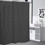 Hexagon Geometric Pattern Print Premium Shower Curtain
