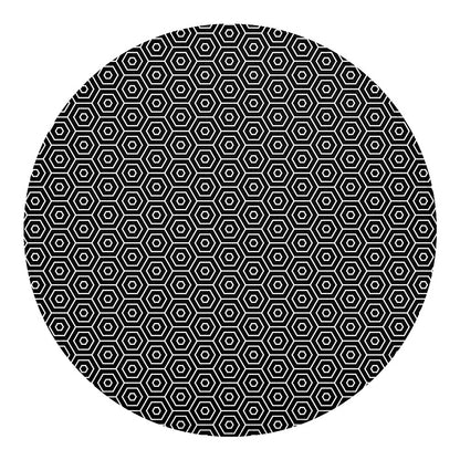 Hexagon Geometric Pattern Print Round Blanket