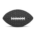 Hexagon Geometric Pattern Print Rugby Ball