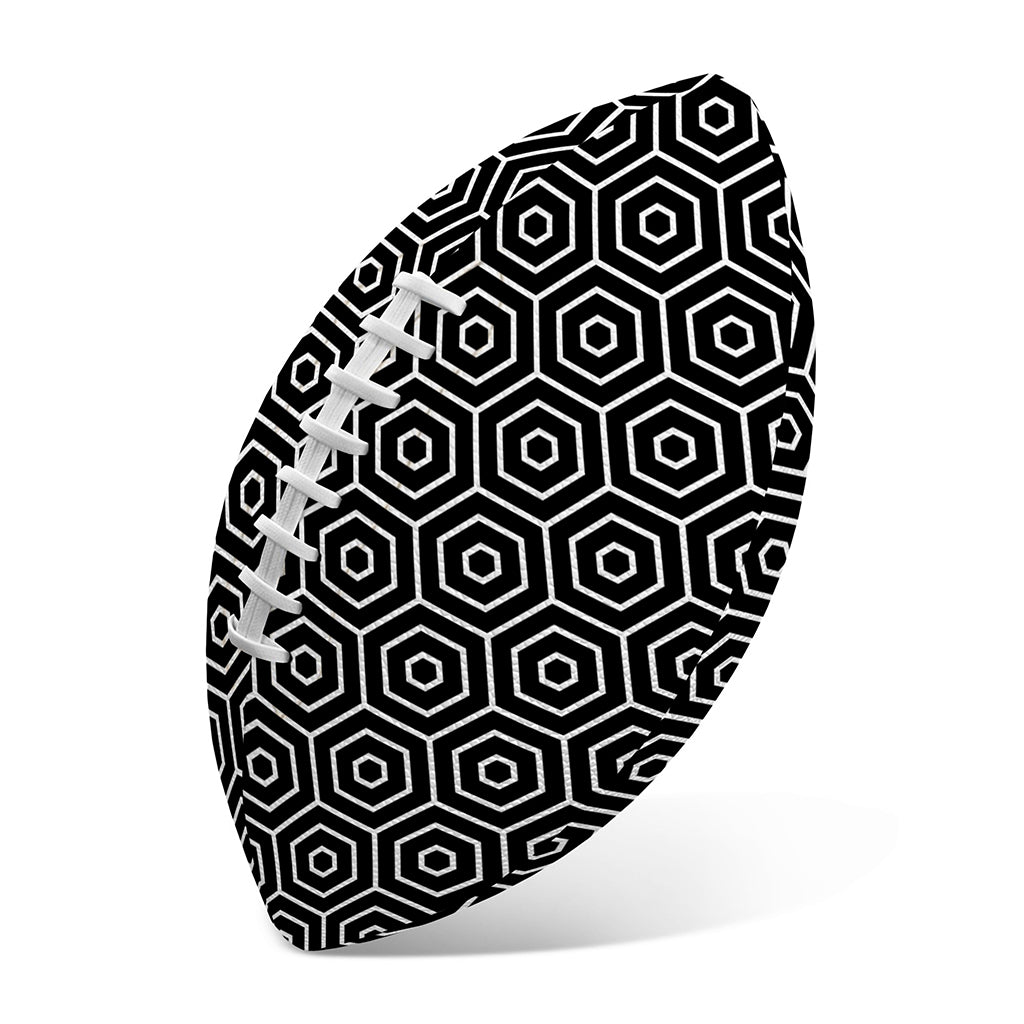 Hexagon Geometric Pattern Print Rugby Ball