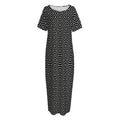 Hexagon Geometric Pattern Print Short Sleeve Long Nightdress