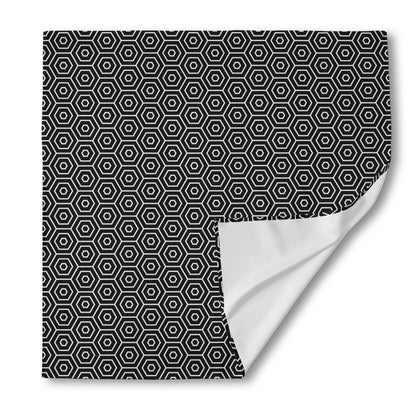 Hexagon Geometric Pattern Print Silk Bandana