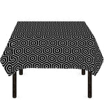 Hexagon Geometric Pattern Print Tablecloth