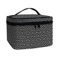 Hexagon Geometric Pattern Print Travel Makeup Bag