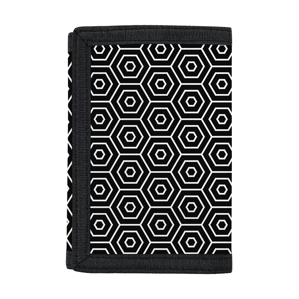 Hexagon Geometric Pattern Print Trifold Wallet