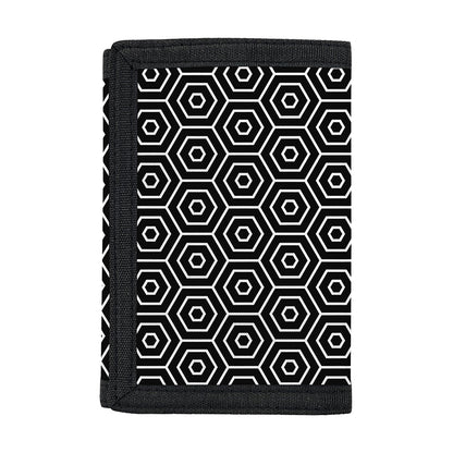 Hexagon Geometric Pattern Print Trifold Wallet