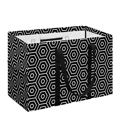 Hexagon Geometric Pattern Print Utility Tote Bag