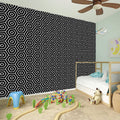 Hexagon Geometric Pattern Print Wall Sticker