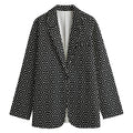 Hexagon Geometric Pattern Print Women's Blazer