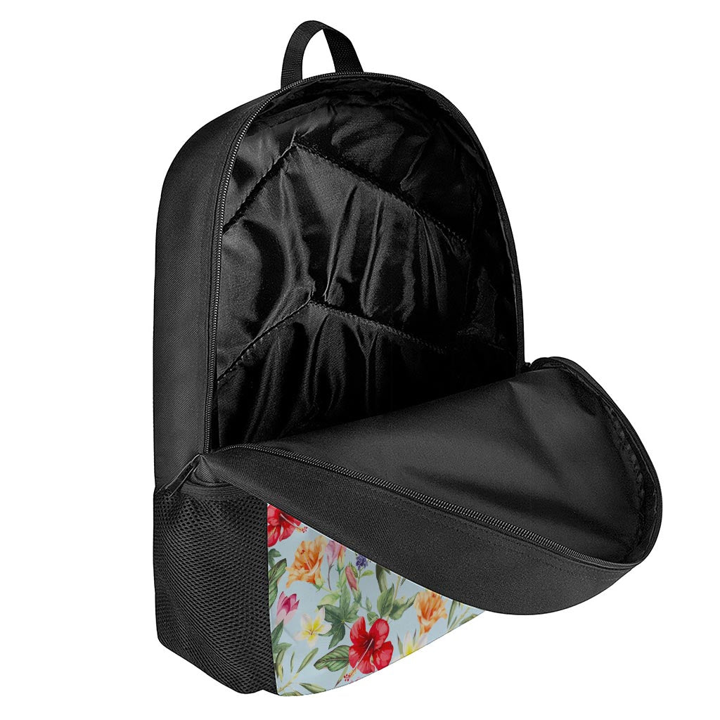 Hibiscus Flower Floral Pattern Print 17 Inch Backpack