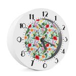 Hibiscus Flower Floral Pattern Print Alarm Clock