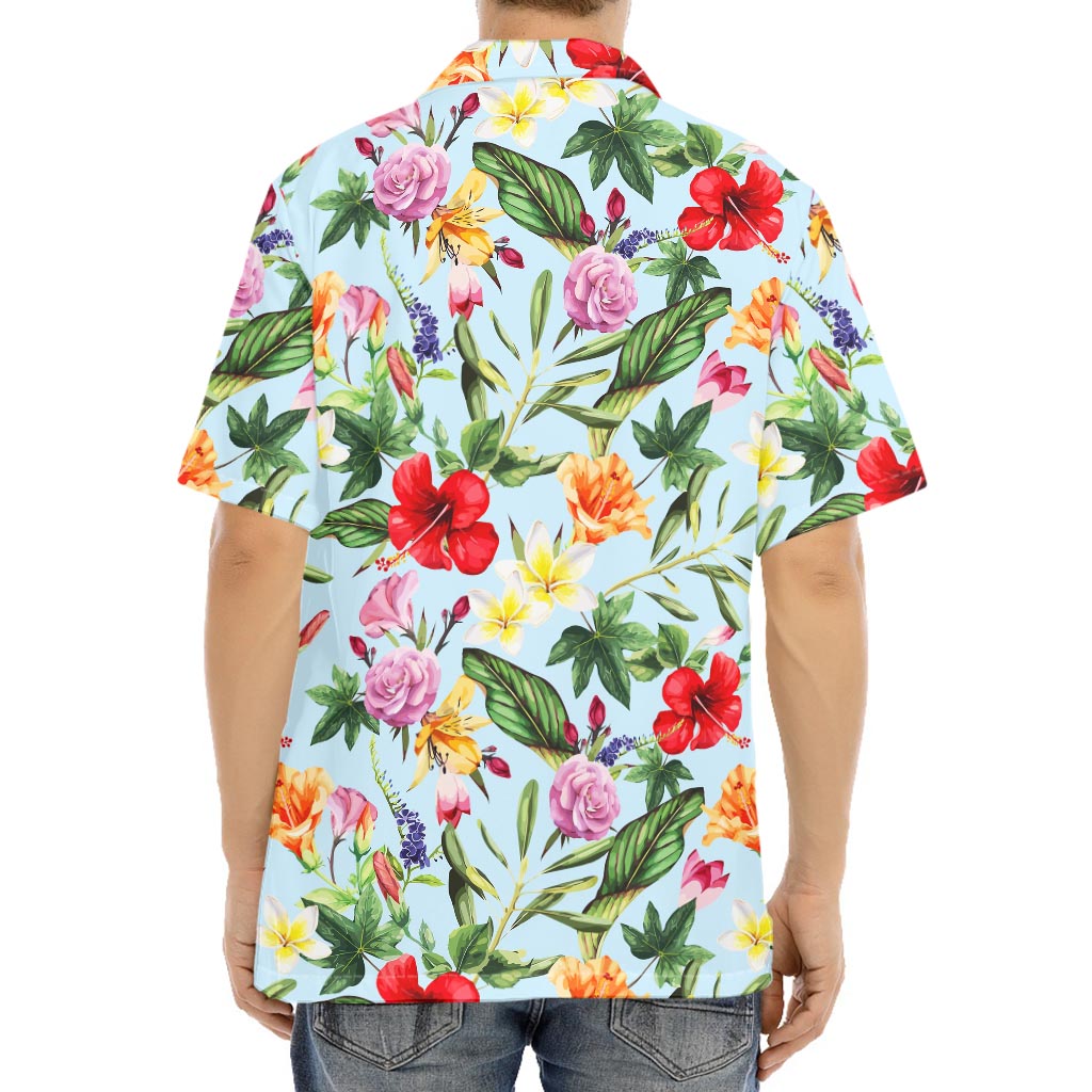 Hibiscus Flower Floral Pattern Print Aloha Shirt