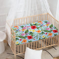 Hibiscus Flower Floral Pattern Print Baby Crib Sheet