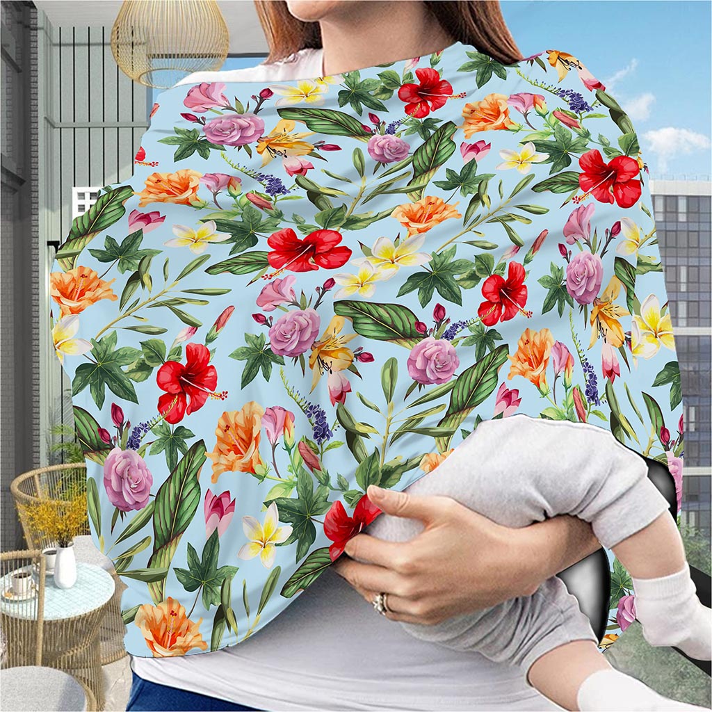 Hibiscus Flower Floral Pattern Print Baby Seat Cover