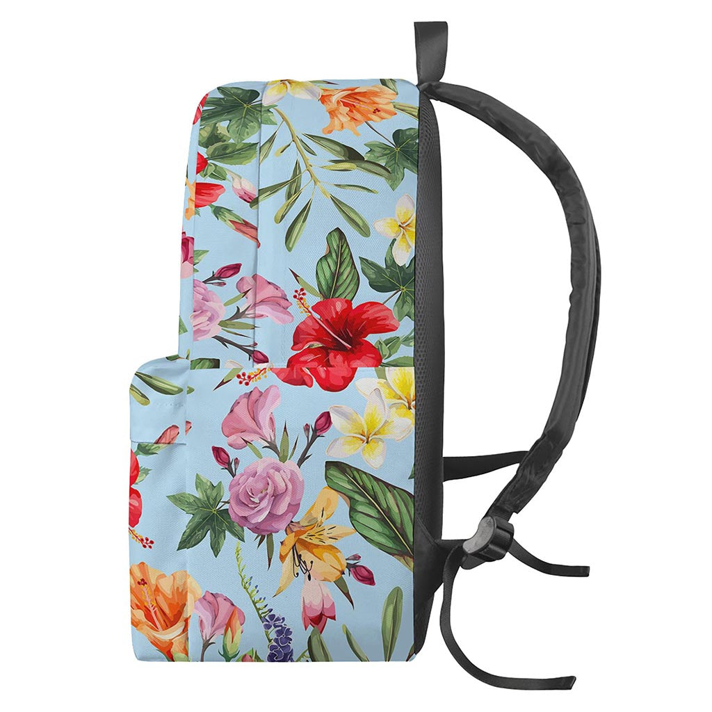 Hibiscus Flower Floral Pattern Print Backpack