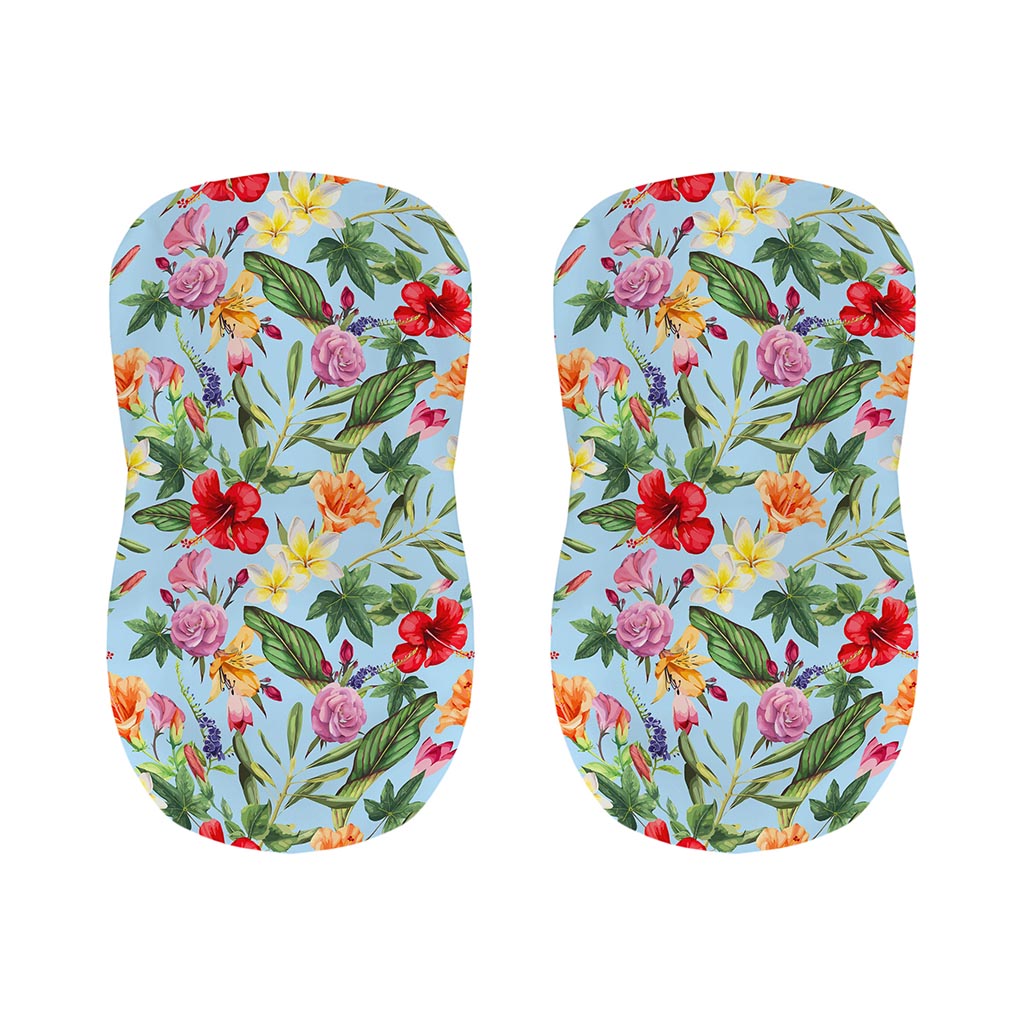 Hibiscus Flower Floral Pattern Print Bar Stool Covers