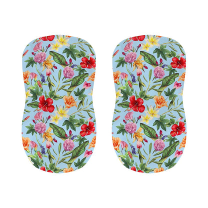 Hibiscus Flower Floral Pattern Print Bar Stool Covers
