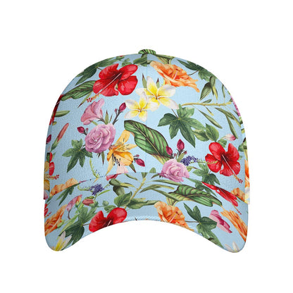 Hibiscus Flower Floral Pattern Print Baseball Cap