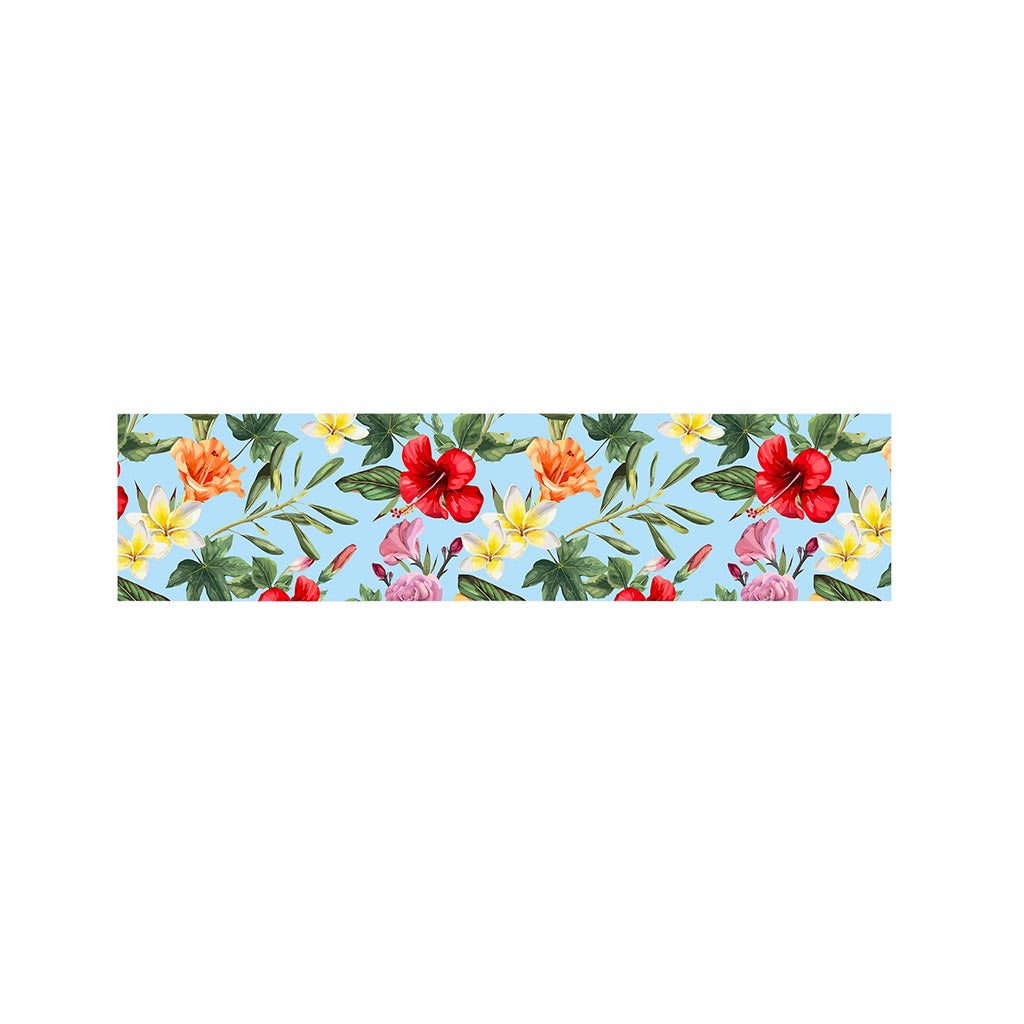 Hibiscus Flower Floral Pattern Print Bed Runner
