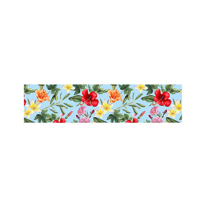 Hibiscus Flower Floral Pattern Print Bed Runner