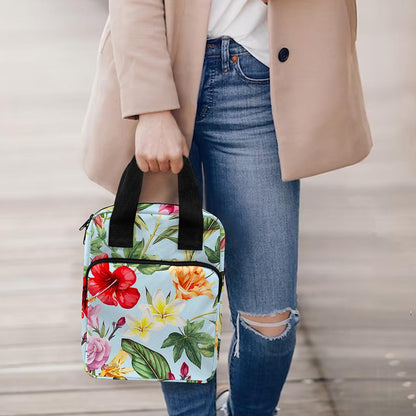 Hibiscus Flower Floral Pattern Print Bible Tote Bag