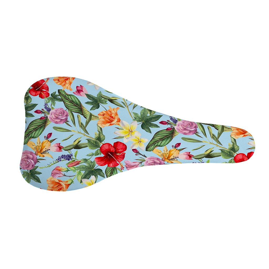 Hibiscus Flower Floral Pattern Print Bicycle Seat Cover