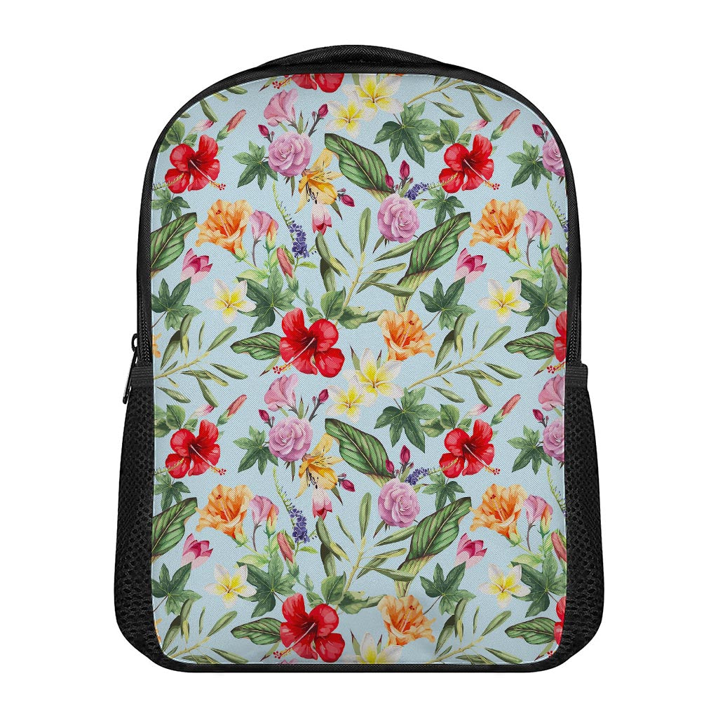 Hibiscus Flower Floral Pattern Print Casual Backpack