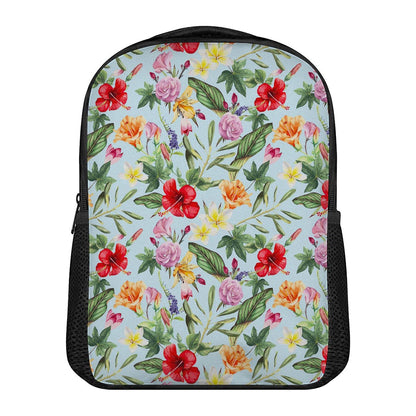 Hibiscus Flower Floral Pattern Print Casual Backpack