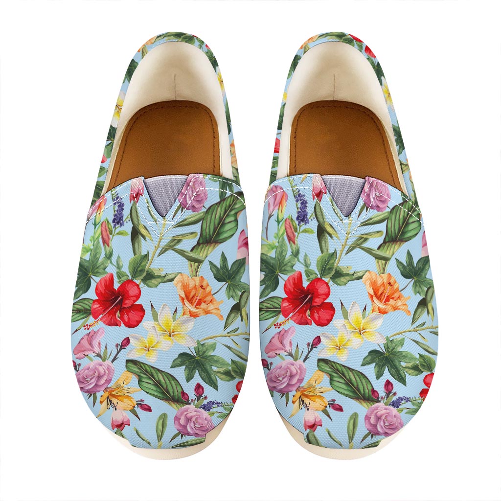 Hibiscus Flower Floral Pattern Print Casual Shoes