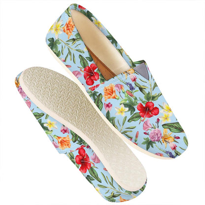 Hibiscus Flower Floral Pattern Print Casual Shoes