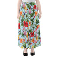Hibiscus Flower Floral Pattern Print Chiffon Maxi Skirt
