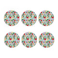 Hibiscus Flower Floral Pattern Print Coaster Set