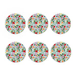 Hibiscus Flower Floral Pattern Print Coaster Set