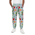 Hibiscus Flower Floral Pattern Print Cotton Sweatpants