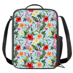 Hibiscus Flower Floral Pattern Print Crossbody Lunch Bag