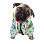 Hibiscus Flower Floral Pattern Print Dog Zip Up Hoodie