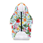 Hibiscus Flower Floral Pattern Print Dog Zip Up Hoodie