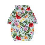 Hibiscus Flower Floral Pattern Print Dog Zip Up Hoodie