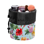 Hibiscus Flower Floral Pattern Print Drawstring Makeup Bag