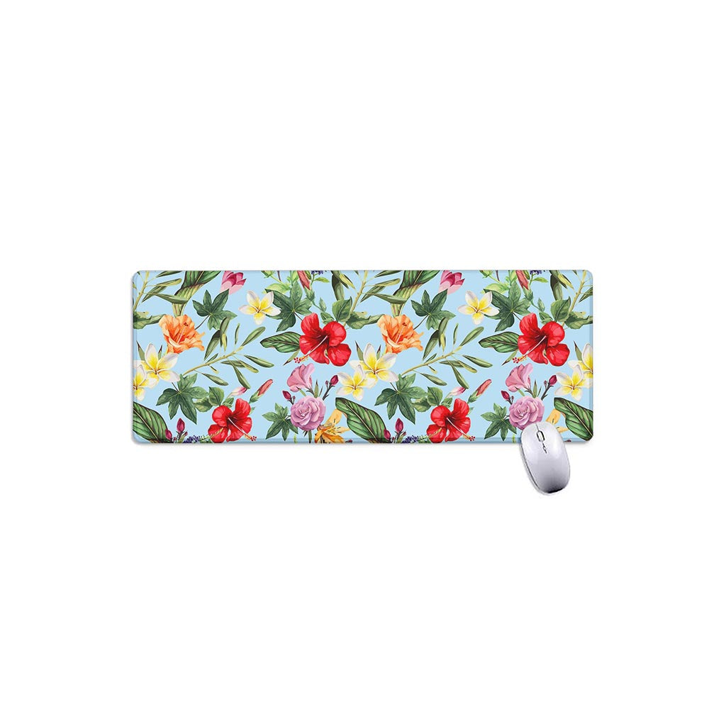 Hibiscus Flower Floral Pattern Print Extended Mouse Pad