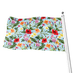 Hibiscus Flower Floral Pattern Print Flag