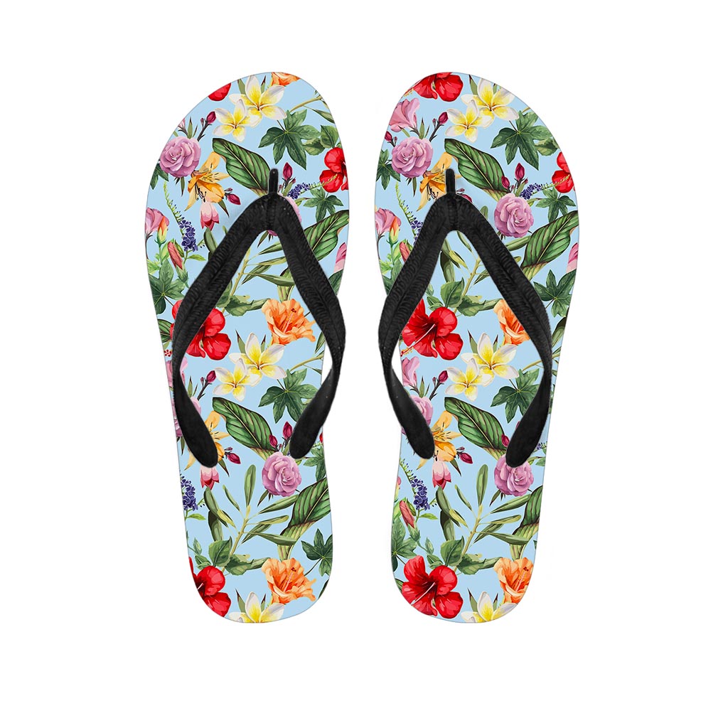 Hibiscus Flower Floral Pattern Print Flip Flops