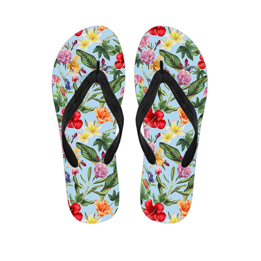 Hibiscus Flower Floral Pattern Print Flip Flops