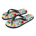 Hibiscus Flower Floral Pattern Print Flip Flops