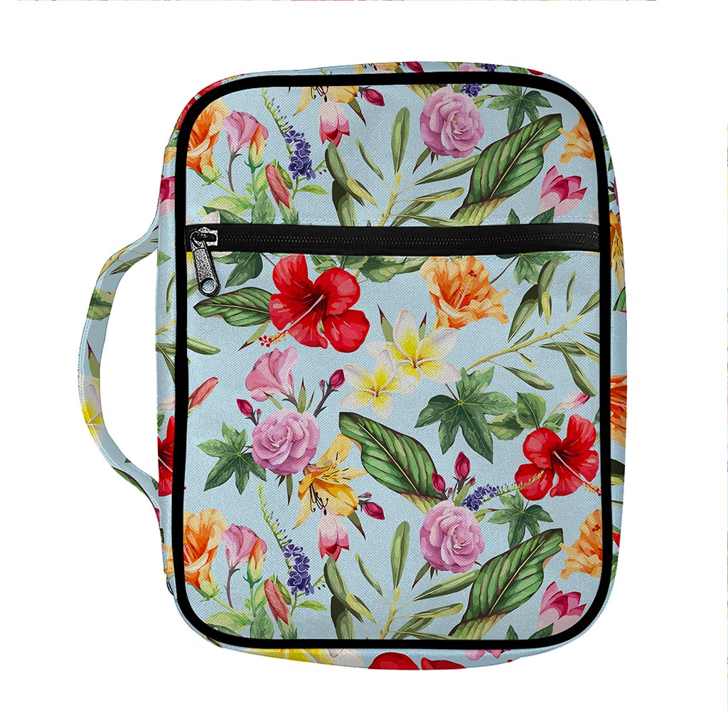 Hibiscus Flower Floral Pattern Print Front Pocket Bible Bag